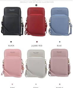 Mini Women Messenger Bags With Phone Pocket ACCESSORIES color: Black 2 Pocket|Black 3 Pocket|Blue 2 Pocket|Brown 3 Pocket|Dard Blue 3 Pocket|Dark Red 3 Pocket|Gray 2 Pocket|Orange 3 Pocket|Pink 2 Pocket|Pink 3 Pocket|Purple 2 Pocket|Purple 3 Pocket|Red 2 Pocket|Red 3 Pocket|Rose 3 Pocket
