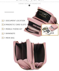Mini Women Messenger Bags With Phone Pocket ACCESSORIES color: Black 2 Pocket|Black 3 Pocket|Blue 2 Pocket|Brown 3 Pocket|Dard Blue 3 Pocket|Dark Red 3 Pocket|Gray 2 Pocket|Orange 3 Pocket|Pink 2 Pocket|Pink 3 Pocket|Purple 2 Pocket|Purple 3 Pocket|Red 2 Pocket|Red 3 Pocket|Rose 3 Pocket