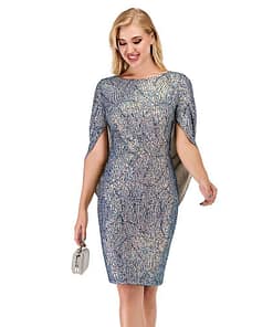 Sexy Elegant office Sequin Dress Women Summer vintage Club Mini Evening Party Bodycon Dress casual woman dresses vestidos 2021 BEST BODYCON DRESSES color: Blue