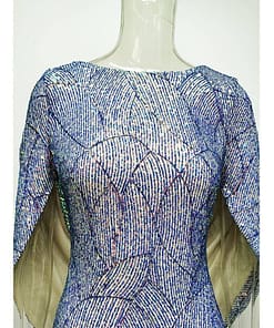 Sexy Elegant office Sequin Dress Women Summer vintage Club Mini Evening Party Bodycon Dress casual woman dresses vestidos 2021 BEST BODYCON DRESSES color: Blue