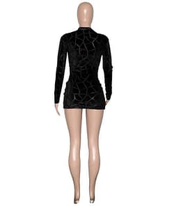 Beyprern New Chic Zipped Mini Dress(Royal Blue) Womens Long Sleeve Side Slit Skinny Velvet Short Party Dress Birthday Outfits LONG SLEEVE ZIP UP DRESSES color: Black|Blue|Pink