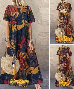 ZANZEA Fashion Summer Maxi Dress Women’s Printed Sundress Casual Short Sleeve Vestidos Female High Waist Robe Femme PLUS SIZE BOHO MAXI DRESSES color: A1 Beige CottonRayon|A1 Gray CottonRayon|A2 Beige Rayon|A2 Black Rayon|A2 Red Rayon|A3 Coffee Cotton|A3 Green Cotton|A3 Red Cotton|A4 Cotton Navy|A4 Cotton Red|A4 Cotton Yellow|A5 Blue Cotton Rayon|A5 Red Cotton Rayon|A5 Yello CottonRayon|A6 Green RayonCotton|A6 Grey RayonCotton|A6 Red RayonCotton|B Beige Cotton|B White Cotton|C Blue Cotton|C Green Cotton|C Pink Cotton