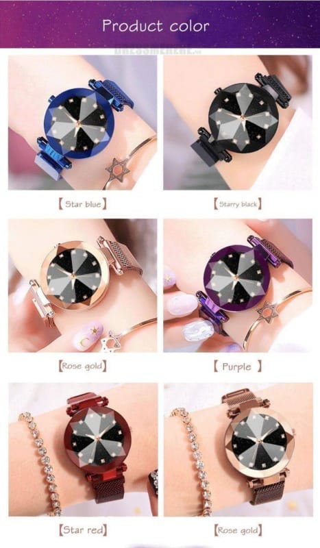 Starry Sky Clock Luxury Fashion Diamond Quartz Wrist Watches GIFTS color: Black|Black1|Blue|Blue1|Brown|Brown1|Gold|Gold1|Purple|Purple1|Red|Red1