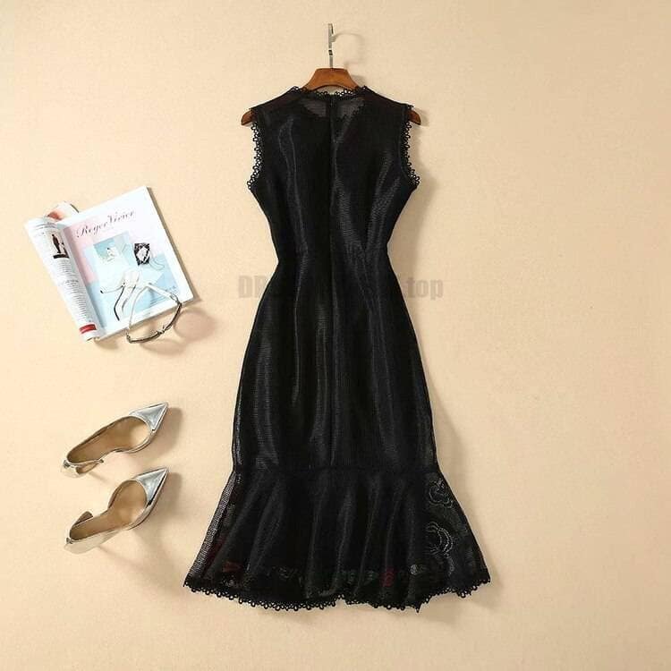 Best Bodycon Mermaid Ruffles Embroidery Dress BEST BODYCON DRESSES color: Multi