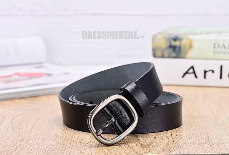Women Genuine Leather Pin Buckles Vintage Belt GIFTS color: Black|black-coffee|black-orange|coffee|Orange|redbrown|White