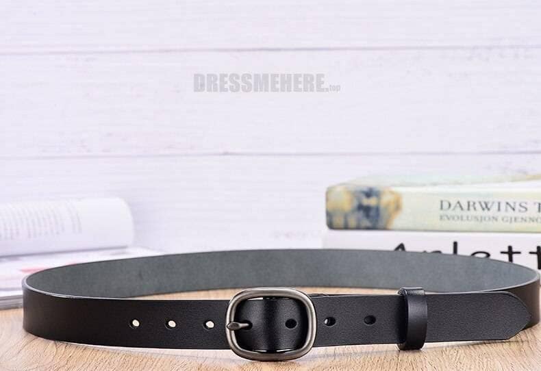 Women Genuine Leather Pin Buckles Vintage Belt GIFTS color: Black|black-coffee|black-orange|coffee|Orange|redbrown|White