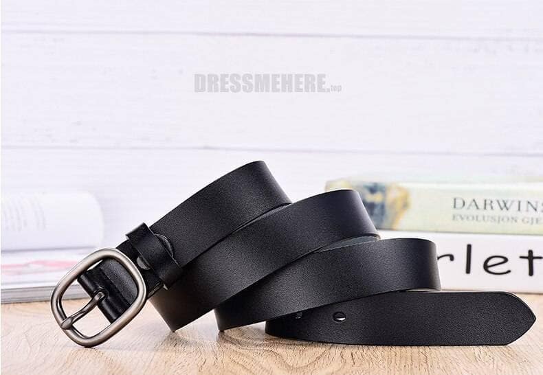 Women Genuine Leather Pin Buckles Vintage Belt GIFTS color: Black|black-coffee|black-orange|coffee|Orange|redbrown|White