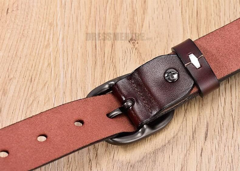 Women Genuine Leather Pin Buckles Vintage Belt GIFTS color: Black|black-coffee|black-orange|coffee|Orange|redbrown|White