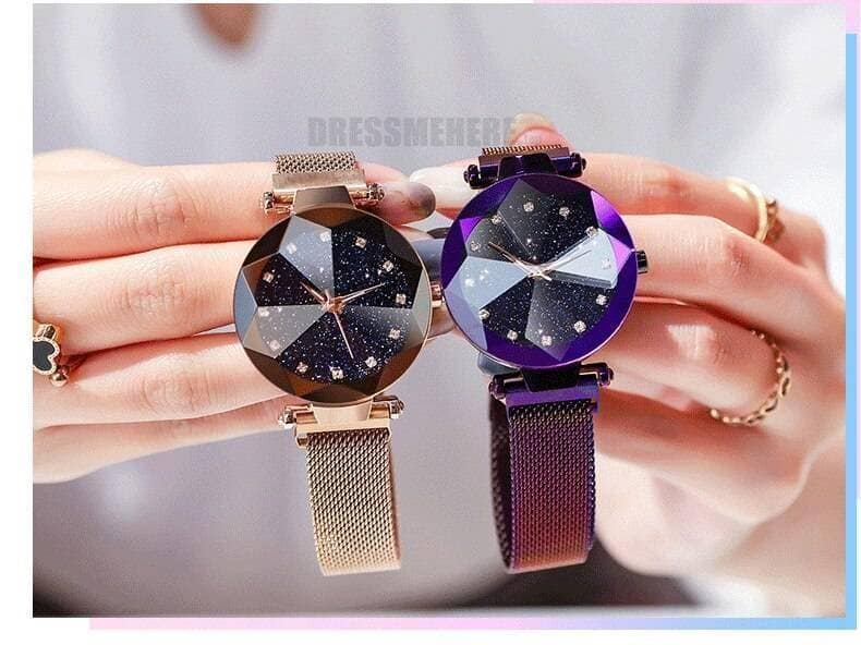 Starry Sky Clock Luxury Fashion Diamond Quartz Wrist Watches GIFTS color: Black|Black1|Blue|Blue1|Brown|Brown1|Gold|Gold1|Purple|Purple1|Red|Red1