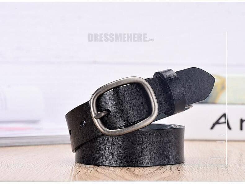 Women Genuine Leather Pin Buckles Vintage Belt GIFTS color: Black|black-coffee|black-orange|coffee|Orange|redbrown|White