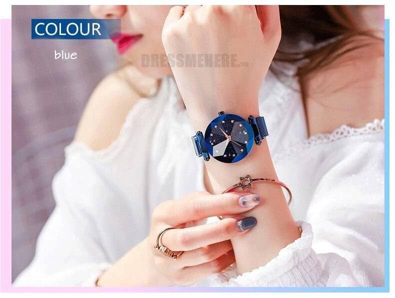 Starry Sky Clock Luxury Fashion Diamond Quartz Wrist Watches GIFTS color: Black|Black1|Blue|Blue1|Brown|Brown1|Gold|Gold1|Purple|Purple1|Red|Red1