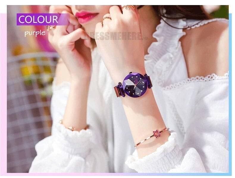Starry Sky Clock Luxury Fashion Diamond Quartz Wrist Watches GIFTS color: Black|Black1|Blue|Blue1|Brown|Brown1|Gold|Gold1|Purple|Purple1|Red|Red1