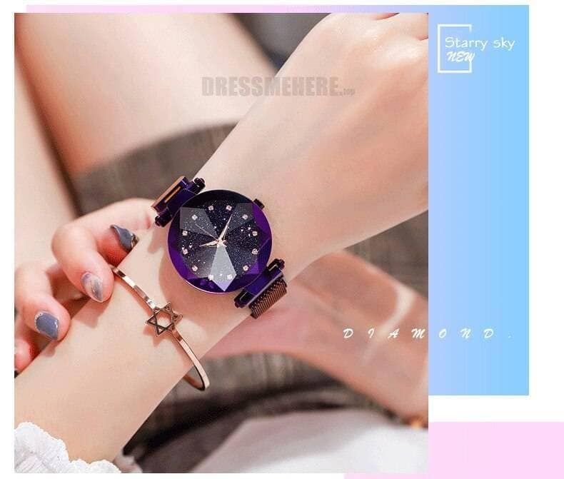 Starry Sky Clock Luxury Fashion Diamond Quartz Wrist Watches GIFTS color: Black|Black1|Blue|Blue1|Brown|Brown1|Gold|Gold1|Purple|Purple1|Red|Red1