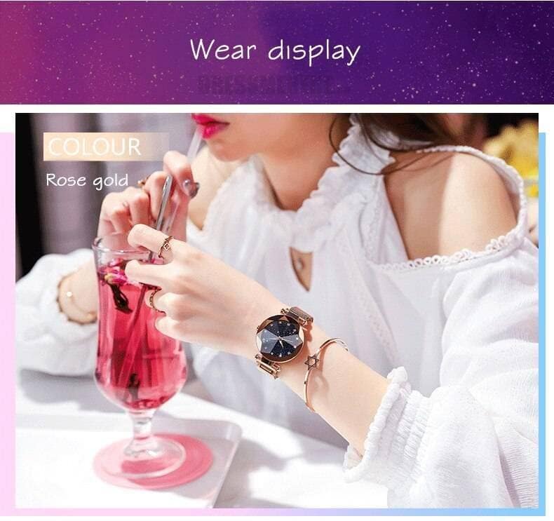 Starry Sky Clock Luxury Fashion Diamond Quartz Wrist Watches GIFTS color: Black|Black1|Blue|Blue1|Brown|Brown1|Gold|Gold1|Purple|Purple1|Red|Red1