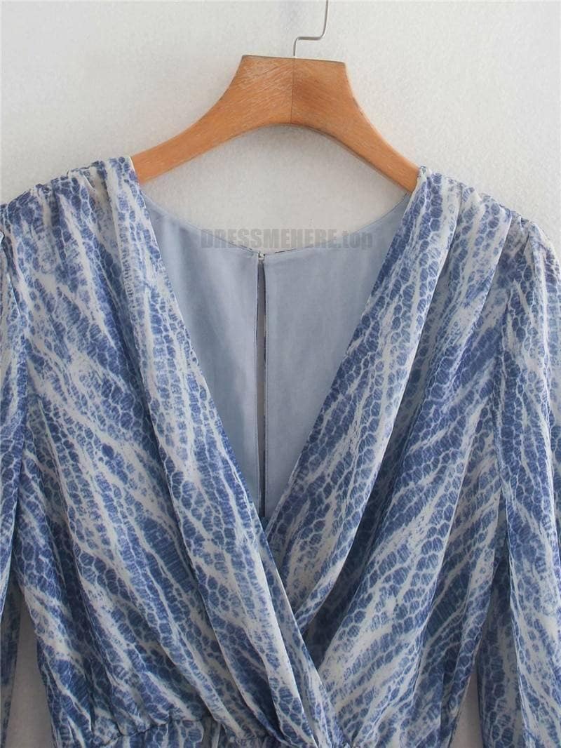 snakeskin print ruffle dress lantern sleeve v neck sexy dresses spring autumn sukienka letnia za 2020 women vestido de mujer NEON COLOR DRESSES color: Blue|Brown|Pink