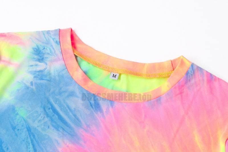 Neon Color Tye Dye Rainbow Sexy Dress NEON COLOR DRESSES color: Blue|Orange|see chart