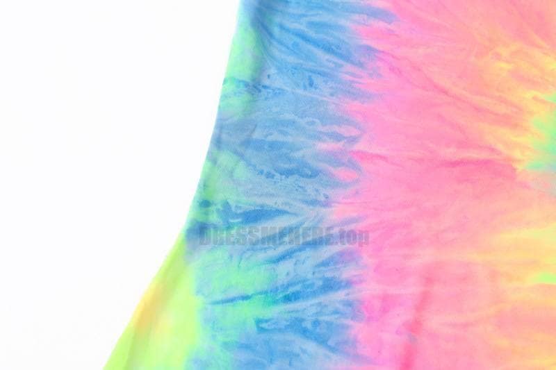 Neon Color Tye Dye Rainbow Sexy Dress NEON COLOR DRESSES color: Blue|Orange|see chart