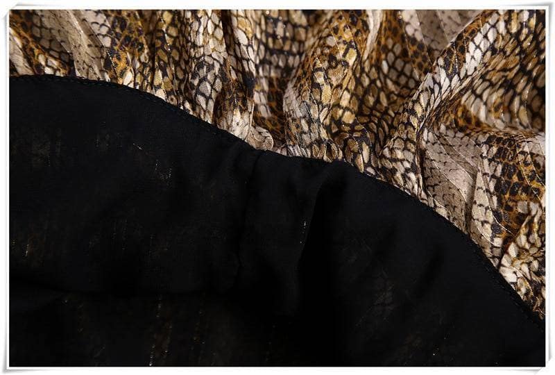 snakeskin print ruffle dress lantern sleeve v neck sexy dresses spring autumn sukienka letnia za 2020 women vestido de mujer NEON COLOR DRESSES color: Blue|Brown|Pink