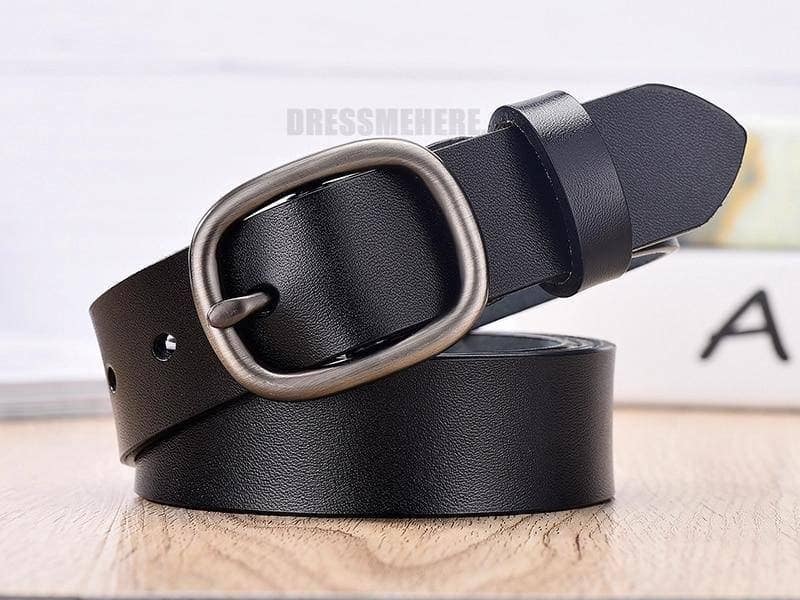 Women Genuine Leather Pin Buckles Vintage Belt GIFTS color: Black|black-coffee|black-orange|coffee|Orange|redbrown|White