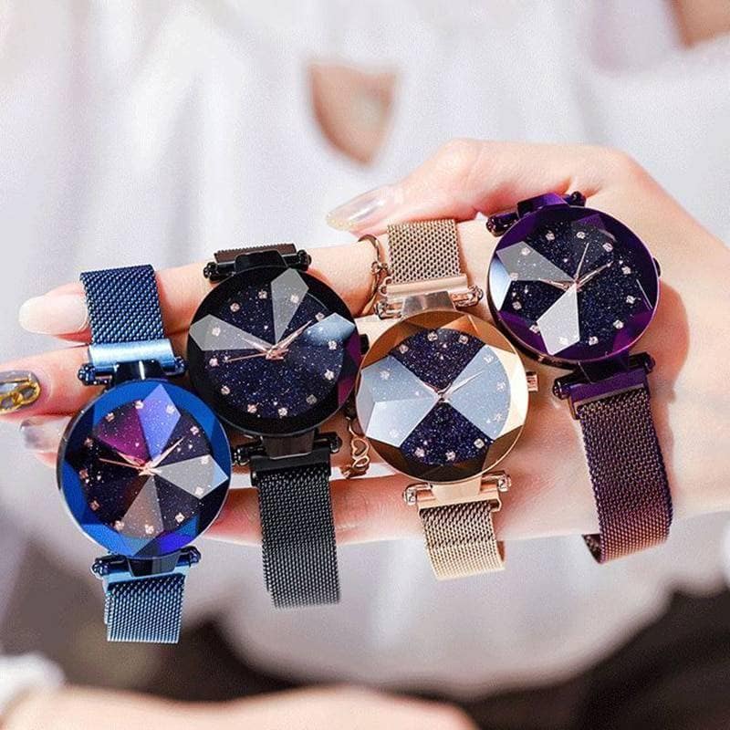 Starry Sky Clock Luxury Fashion Diamond Quartz Wrist Watches GIFTS color: Black|Black1|Blue|Blue1|Brown|Brown1|Gold|Gold1|Purple|Purple1|Red|Red1
