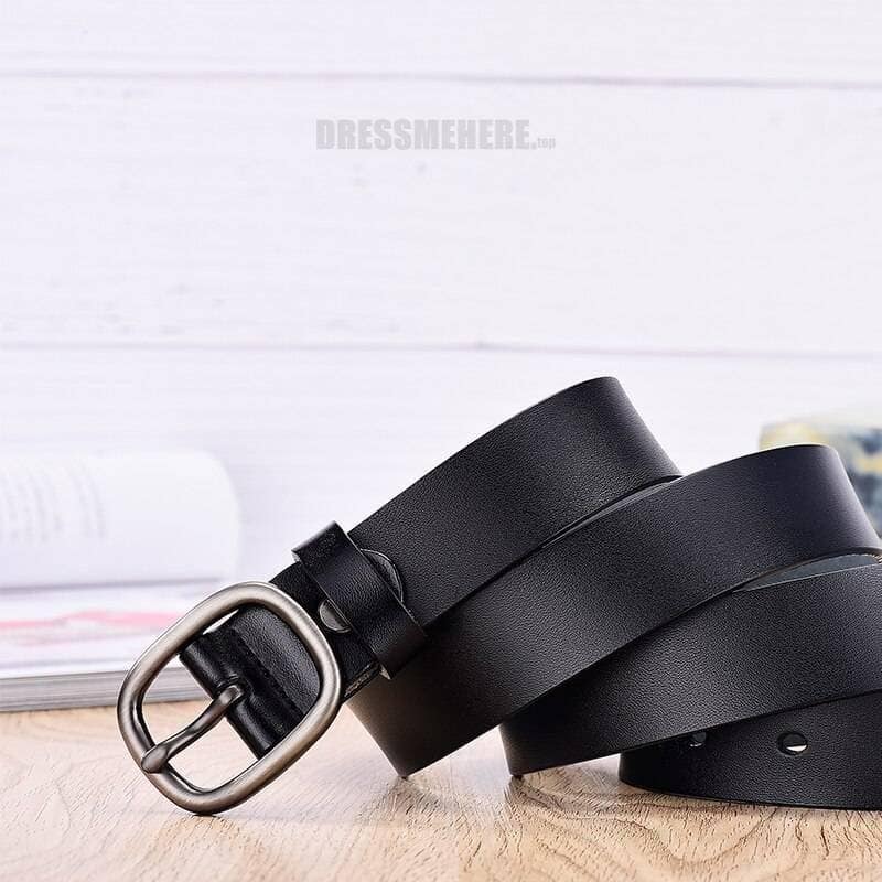 Women Genuine Leather Pin Buckles Vintage Belt GIFTS color: Black|black-coffee|black-orange|coffee|Orange|redbrown|White