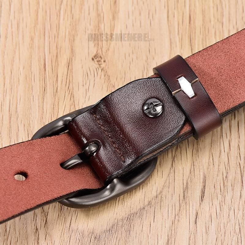 Women Genuine Leather Pin Buckles Vintage Belt GIFTS color: Black|black-coffee|black-orange|coffee|Orange|redbrown|White