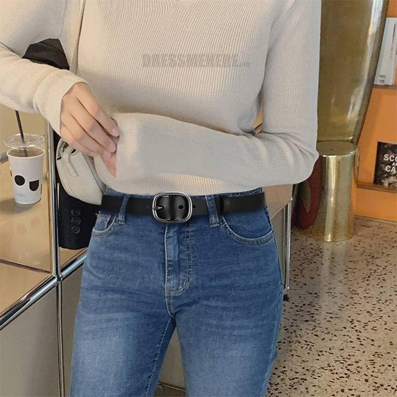 Women Genuine Leather Pin Buckles Vintage Belt GIFTS color: Black|black-coffee|black-orange|coffee|Orange|redbrown|White