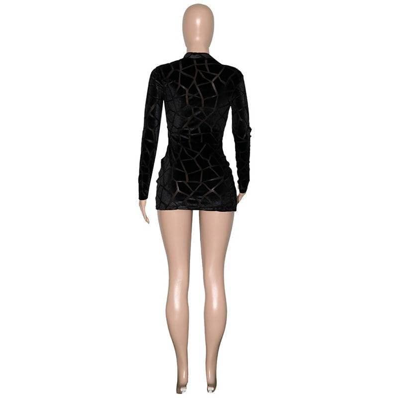 Beyprern New Chic Zipped Mini Dress(Royal Blue) Womens Long Sleeve Side Slit Skinny Velvet Short Party Dress Birthday Outfits LONG SLEEVE ZIP UP DRESSES color: Black|Blue|Pink